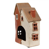 Candela Casuta ceramica maro bej 13x8x20 cm