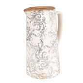 Carafa decorativa ceramica bej gri 21x14x26 cm