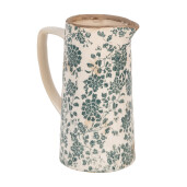 Carafa decorativa ceramica bej verde 21x14x26 cm