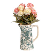 Carafa decorativa ceramica bej verde 16x11x20 cm