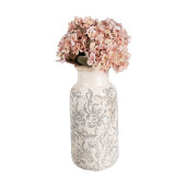 Vaza flori ceramica bej maro 15x32 cm