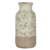Vaza flori ceramica bej verde Ø 15x32 cm