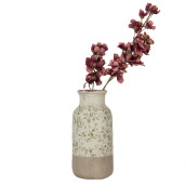 Vaza flori ceramica bej verde Ø 15x32 cm
