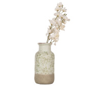Vaza flori ceramica bej verde Ø 14x26 cm