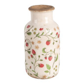 Vaza flori ceramica multicolora Capsuni 14x26 cm