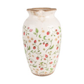 Vaza flori ceramica multicolora Capsuni 21x37 cm