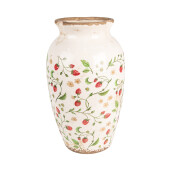 Vaza flori ceramica multicolora Capsuni 21x37 cm