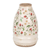Vaza flori ceramica multicolora Capsuni 21x32 cm
