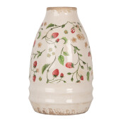 Vaza flori ceramica multicolora Capsuni 17x27 cm