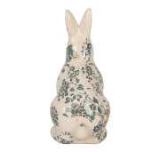 Figurina Iepuras Paste ceramica bej verde 13x10x21 cm