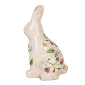 Figurina Iepuras Paste ceramica Strawberries 13x10x21 cm
