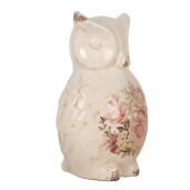 Figurina Bufnita ceramica multicolora 13x12x21 cm