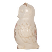 Figurina Bufnita ceramica multicolora 13x12x21 cm