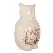 Figurina Bufnita ceramica multicolora 11x10x17 cm