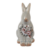 Figurina Iepuras ceramica multicolora 13x10x21 cm