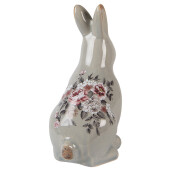 Figurina Iepuras ceramica multicolora 13x10x21 cm