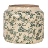 Ghiveci flori ceramica verde bej 18x16 cm
