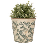 Ghiveci flori ceramica verde bej Garden Ø 17x16 cm
