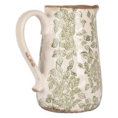 Carafa decorativa ceramica bej verde Leaf 21x15x23 cm