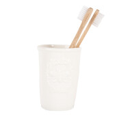 Suport periute dinti ceramica alba 8x12 cm