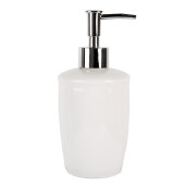 Dispenser sapun ceramica alba gri 8x17 cm, 325 ml