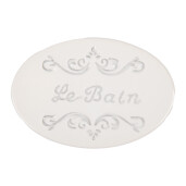 Savoniera ceramica alba gri 13x9x3 cm