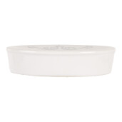Savoniera ceramica alba gri 13x9x3 cm
