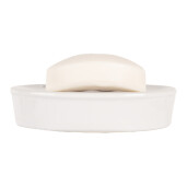 Savoniera ceramica alba gri 13x9x3 cm
