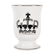 Suport periute dinti ceramica alba neagra 8x11 cm