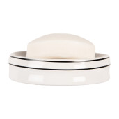 Savoniera ceramica alba neagra 12x3 cm