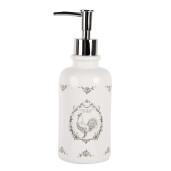 Dispenser sapun ceramica neagra gri 9x20 cm, 350 ml
