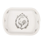Savoniera ceramica alba gri 13x10x3 cm