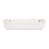 Savoniera ceramica alba gri 13x10x3 cm