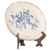 Tava decorativa cu suport ceramica multicolora 25x18x3 cm