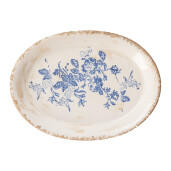 Tava decorativa cu suport ceramica multicolora 25x18x3 cm