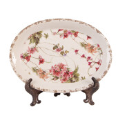 Tava decorativa cu suport ceramica multicolora Summer 25x18x3 cm