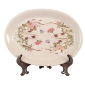 Tava decorativa cu suport ceramica multicolora Summer 25x18x2 cm