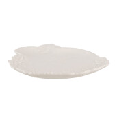 Platou ceramica alba Iepurasi 24x23x2 cm