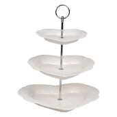 Platou supraetajat ceramica alba 26x31 cm
