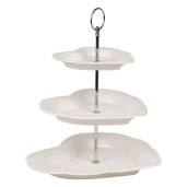 Platou supraetajat ceramica alba 26x31 cm
