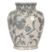 Vaza flori ceramica alba albastra Ø 23x29 cm