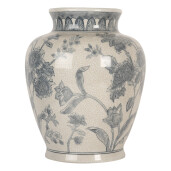 Vaza flori ceramica alba albastra Ø 23x29 cm