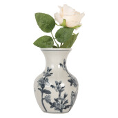 Vaza flori ceramica alba albastra Ø 10x16 cm
