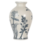 Vaza flori ceramica alba albastra Ø 9x15 cm