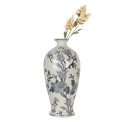 Vaza flori ceramica alba albastra 21x44 cm