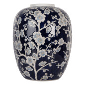 Vaza flori ceramica alba albastra Ø 24x30 cm