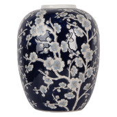 Vaza flori ceramica alba albastra Ø 24x30 cm