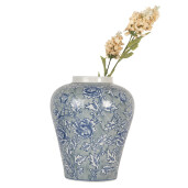 Vaza flori ceramica alba albastra Ø 21x26 cm
