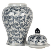 Vaza flori ceramica alba albastra 22x40 cm