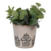 Ghiveci flori ceramica multicolora Turta Dulce 17x16 cm